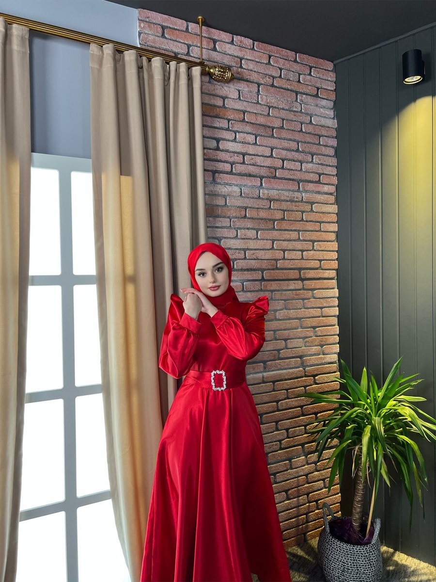 Leilatelier Abiye Elbise Kırmızı