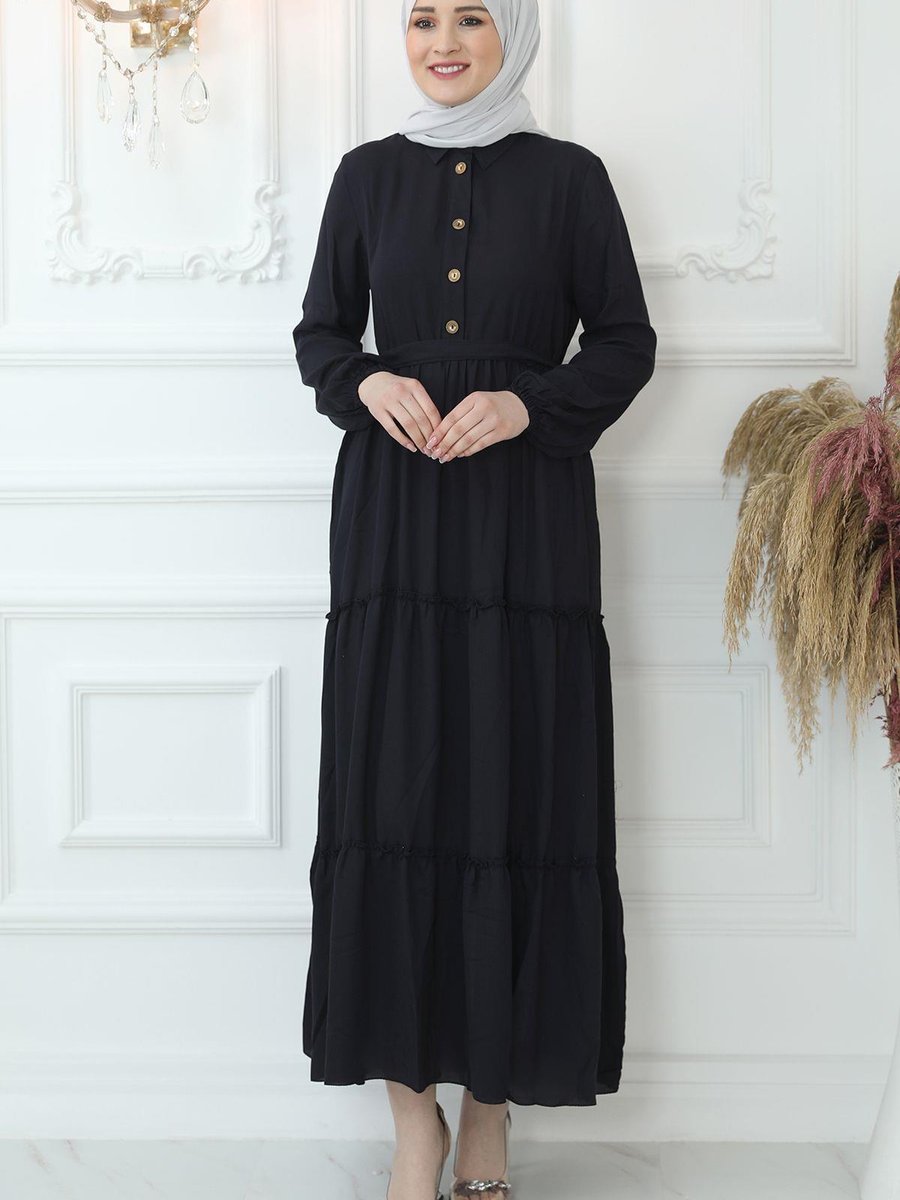 Modaviki Ahenk Abiye Elbise Siyah