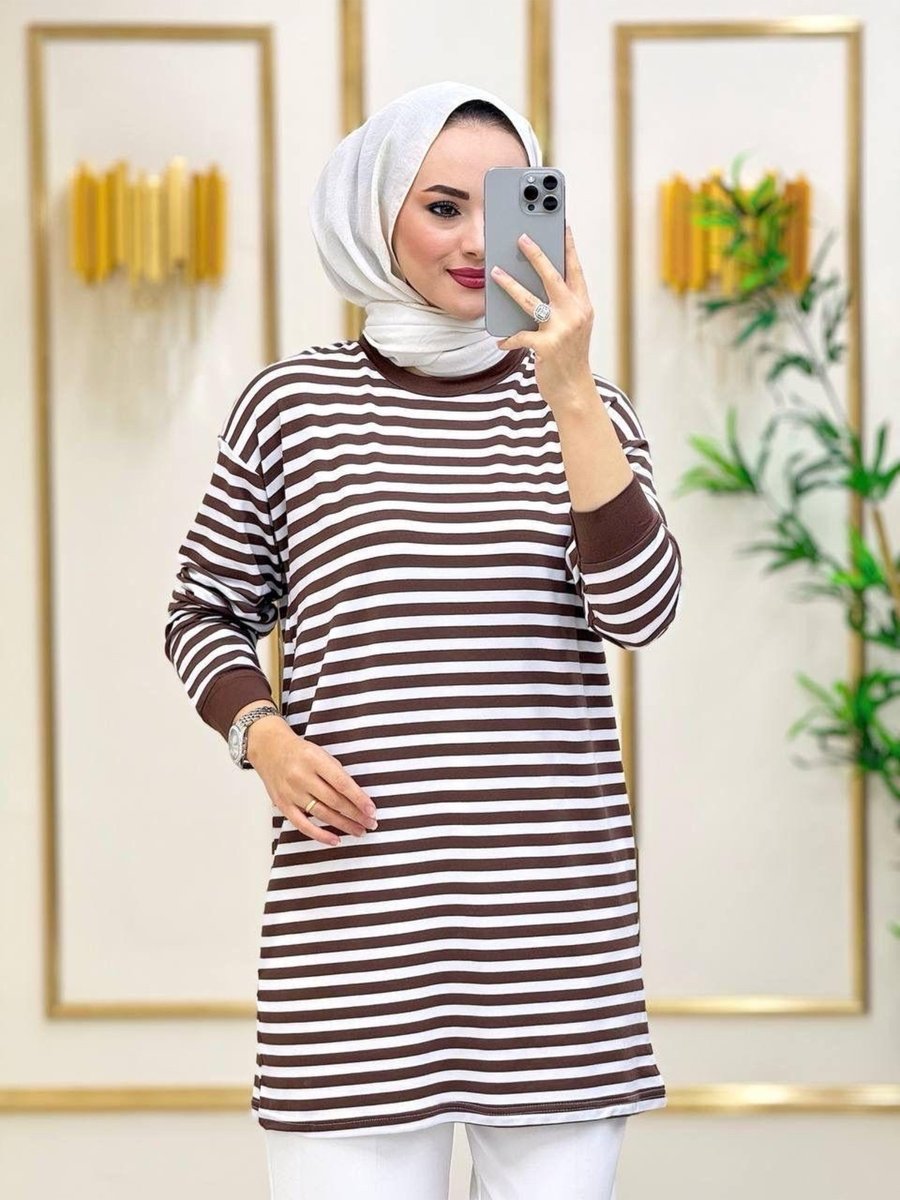 Nizo Moda Çizgili Tunik