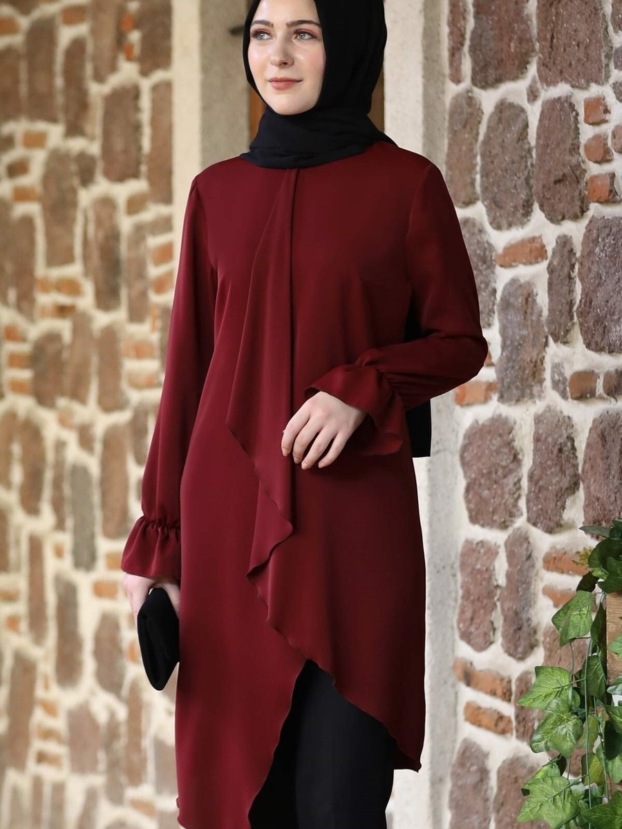 Modaviki Nisa Tunik Bordo Elb20