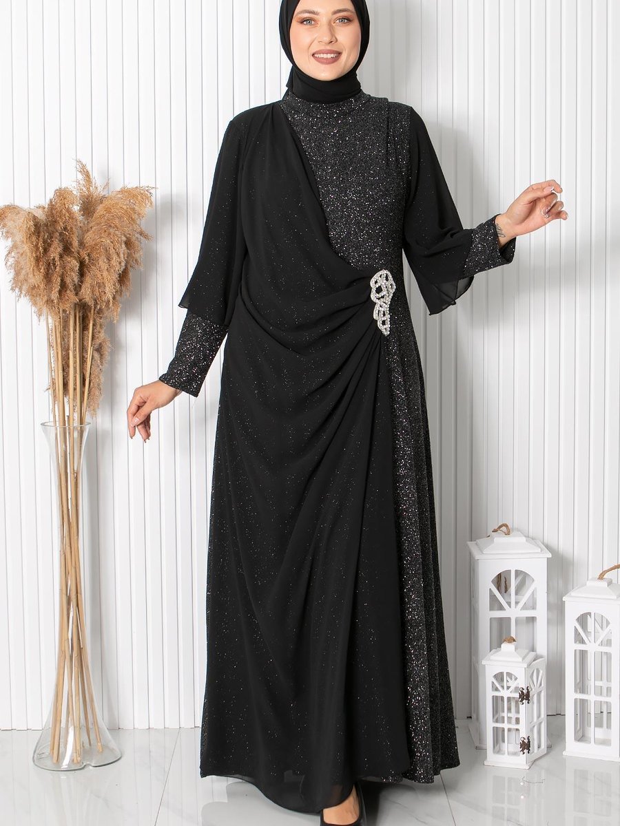 Fahima Damla Abiye Elbise Siyah