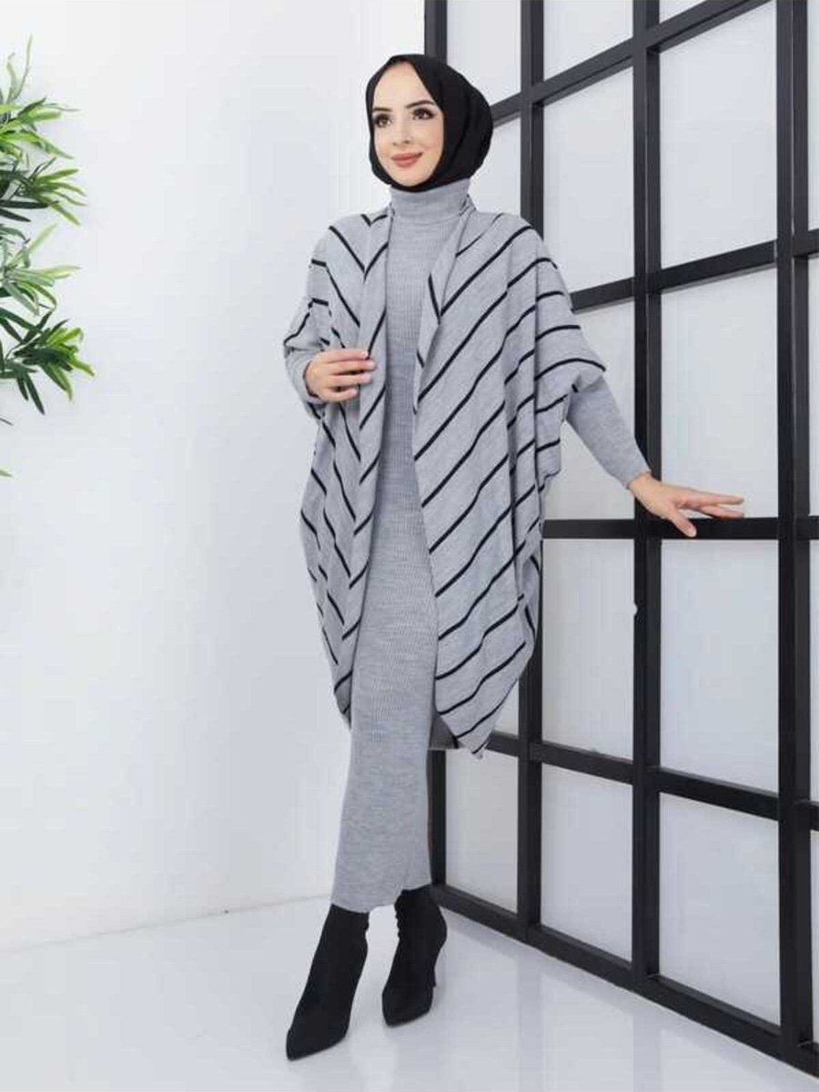 Zefusestore Kumaş Hırka Ve İkili Triko Takım Elbise