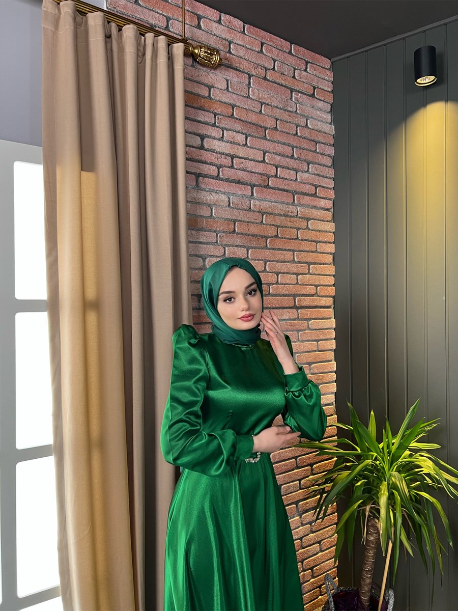 Leilatelier Mona Abiye Elbise Zümrüt Yeşili