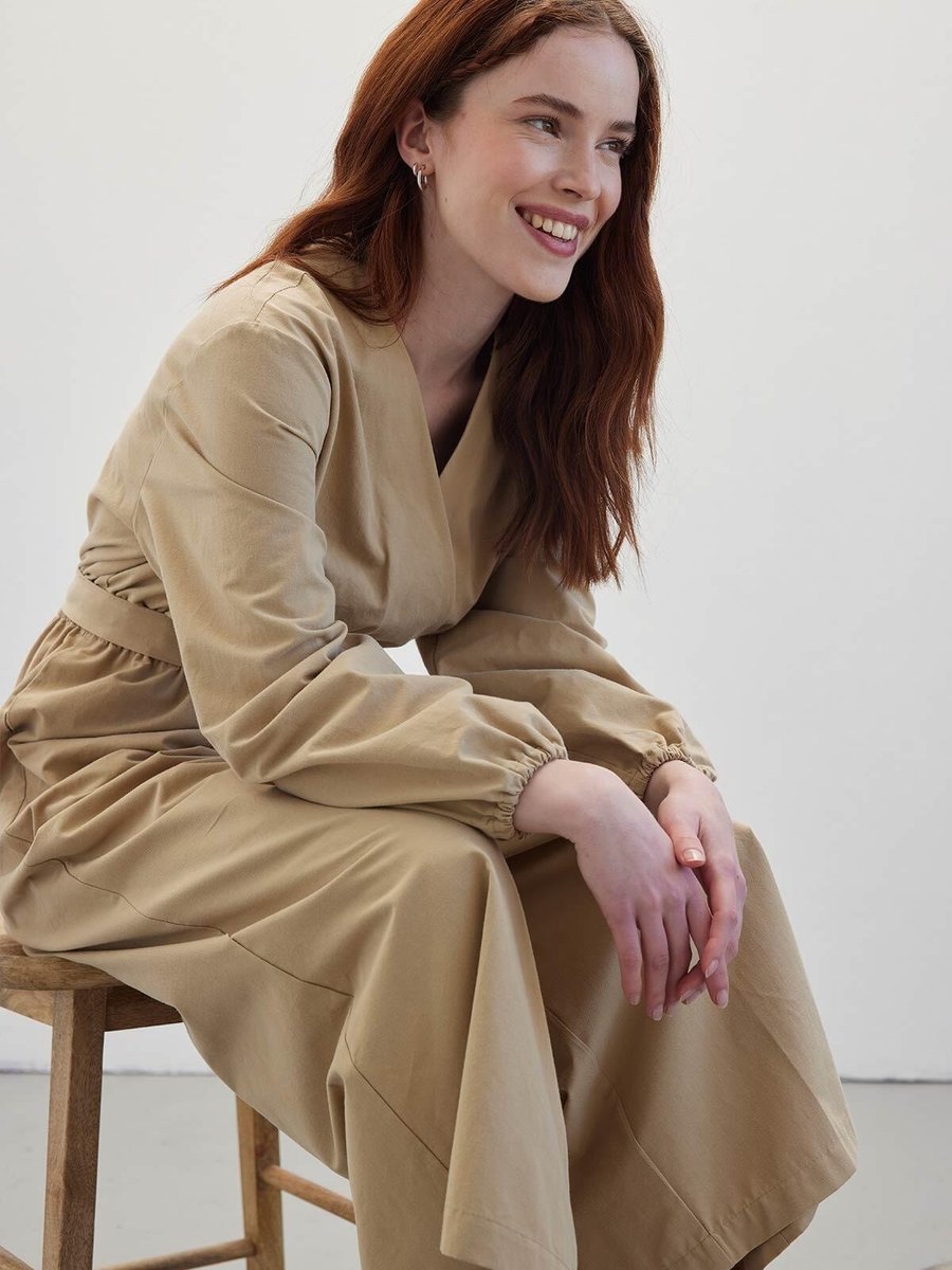 Manuka Gabardin Oversize Tulum Camel