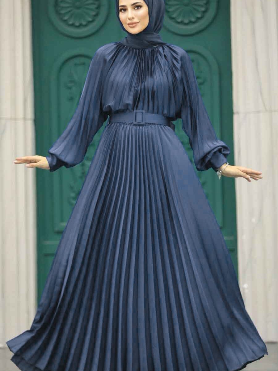 Neva Style Füme Saten Abiye Elbise