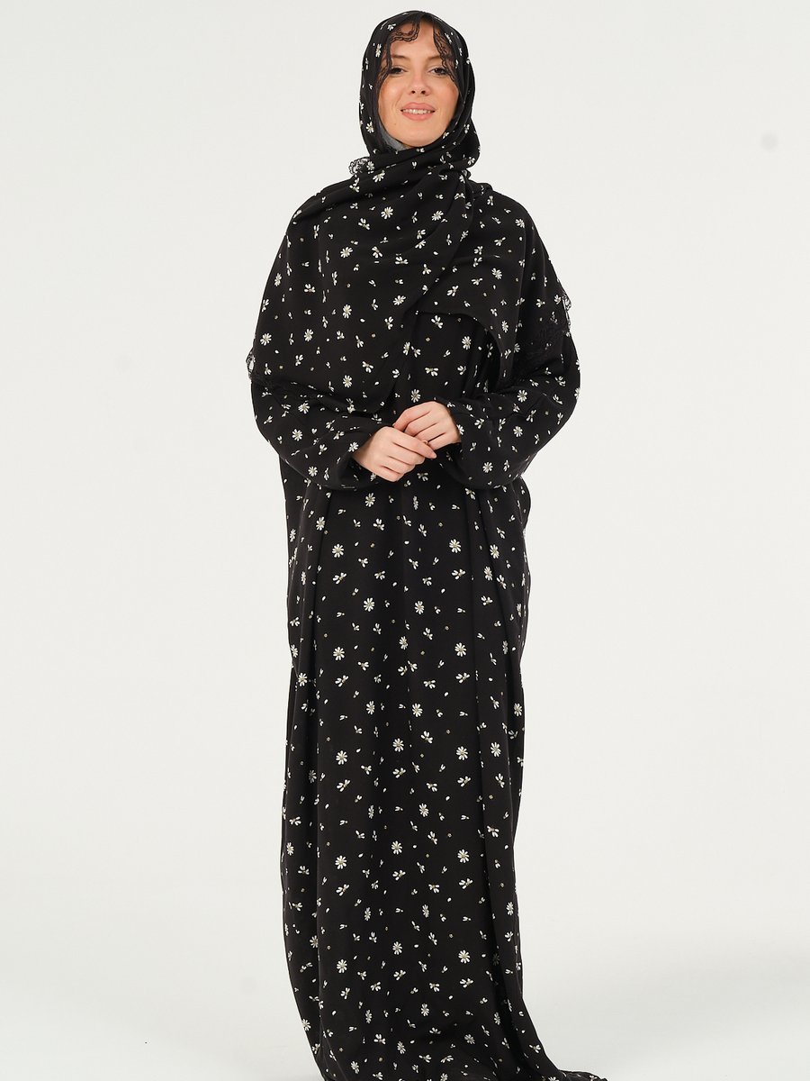 Fabqa Şallı Namaz Elbisesi Çiçek