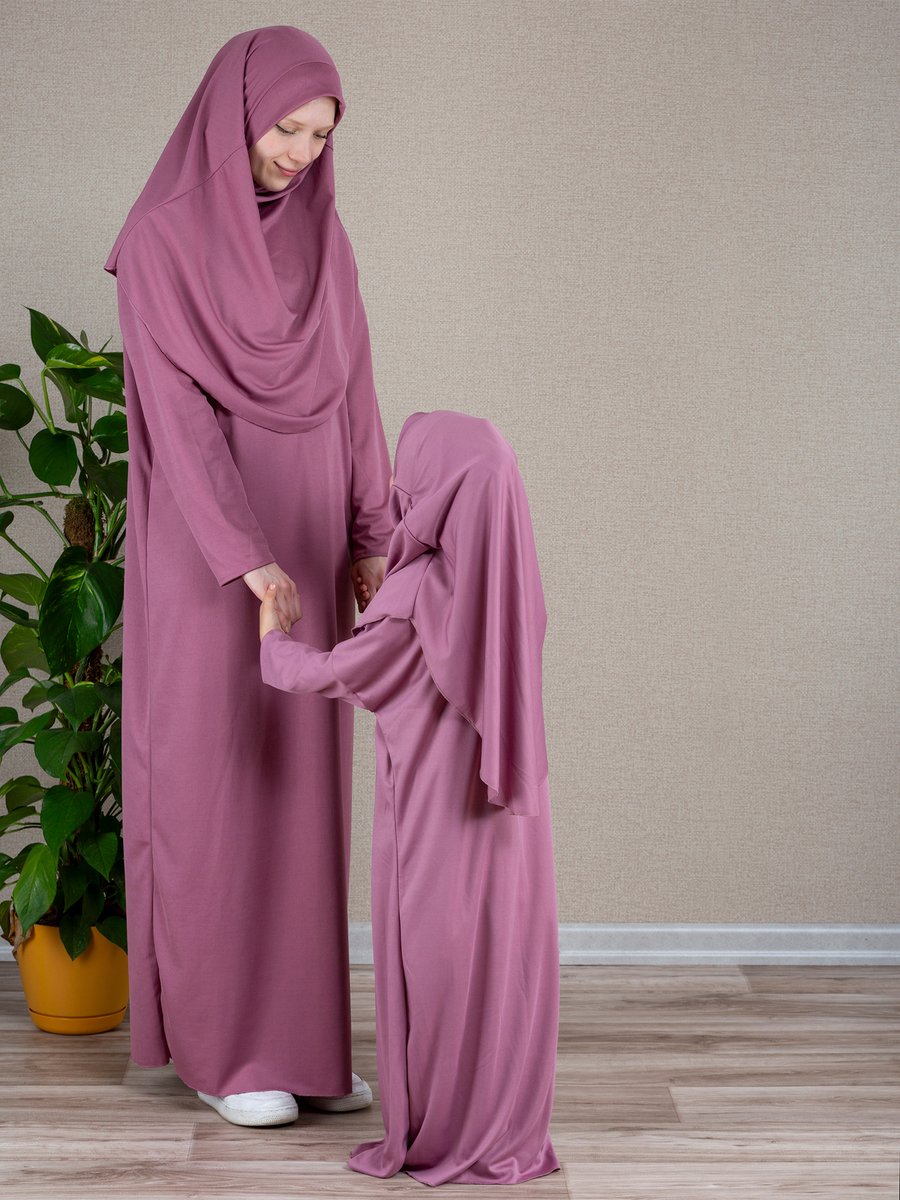 Dua' İs Başörtüsü Dahil Tek Parça Anne Kız Kombin Namaz Elbisesi Namazlık Tekli Fiyat