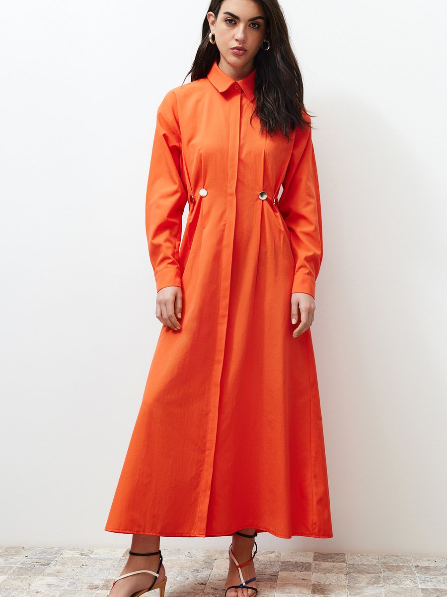 Trendyol Modest Kiremit Astarsız Düz Dokuma