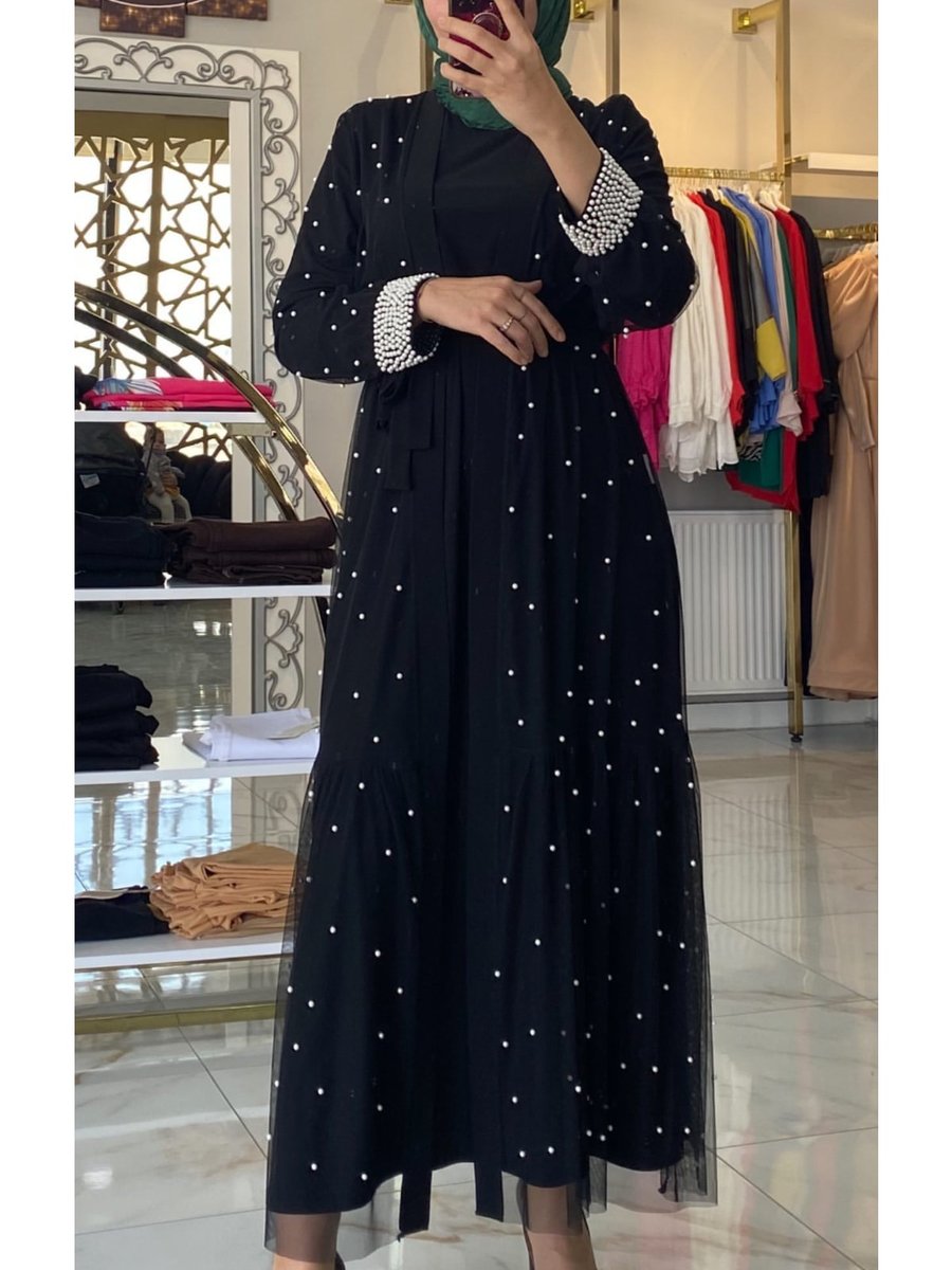 Aylina İncili Abaya Takım