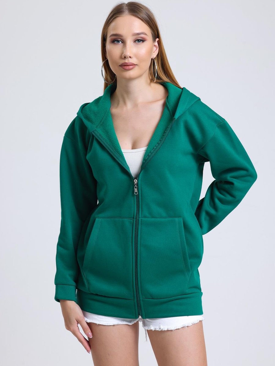 Sd Luxury Yeşil Şardonlu Üç İplik Sweatshirt