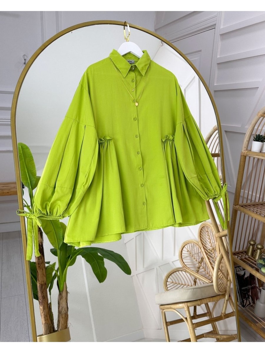 Onix Selena Gömlek Fıstık Yeşili