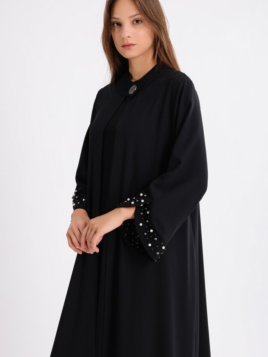 Melisa Boutique By Selma Özkan Buson Kol Ve Etek Ucu İncili Abaya Ceket