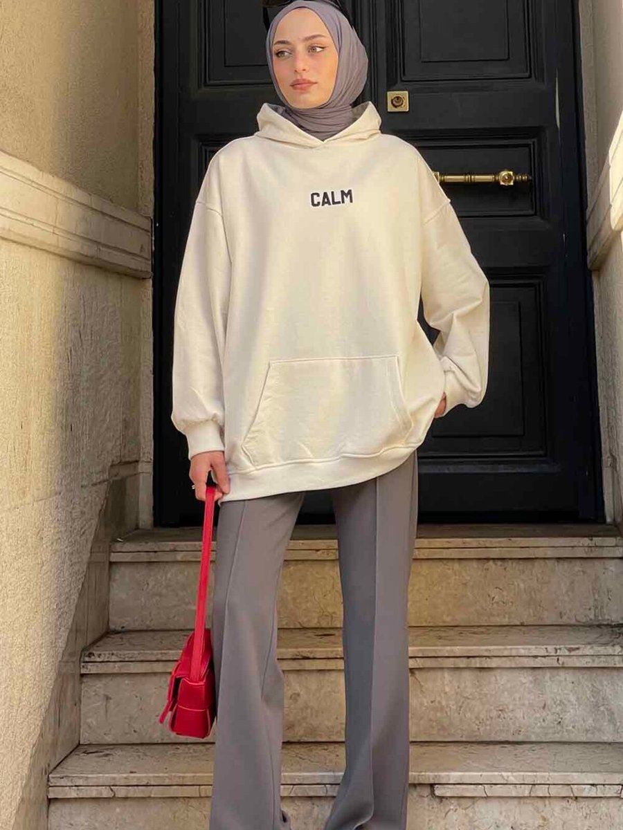 Lamelif Calm Baskı Detaylı Sweatshirt