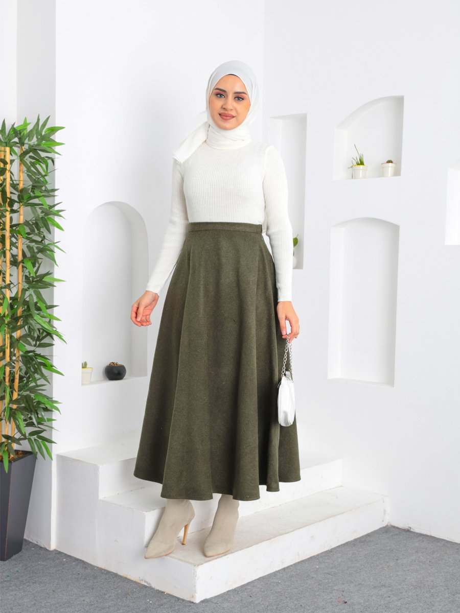 By Hacer Ayaydın Fashion Kaşe Kloş Etek