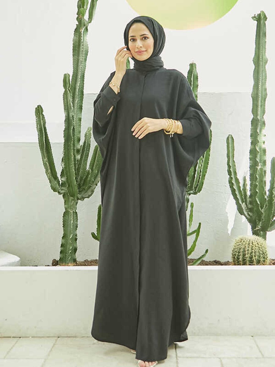 Neways Fendi Modal Abaya Siyah