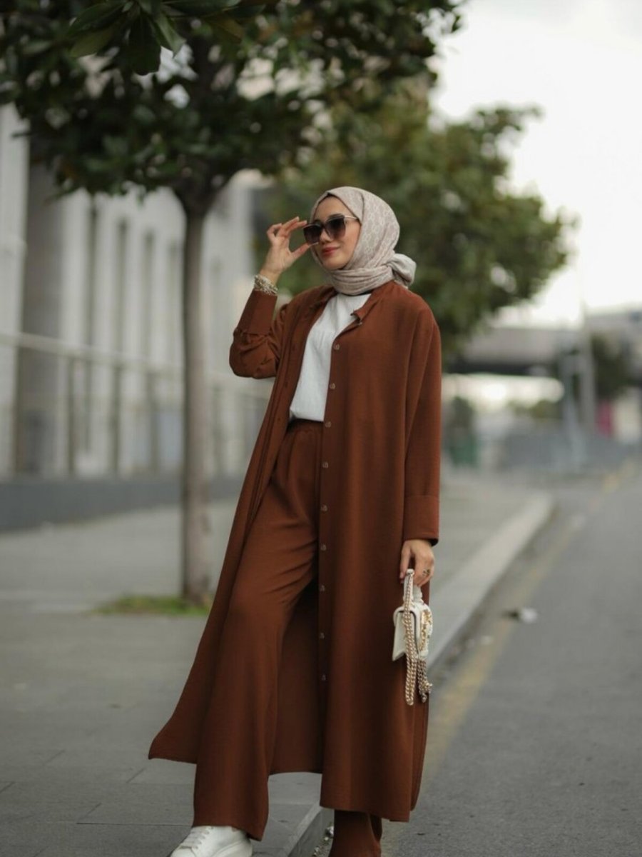 Ns Moda Lady Takım Kahverengi Model
