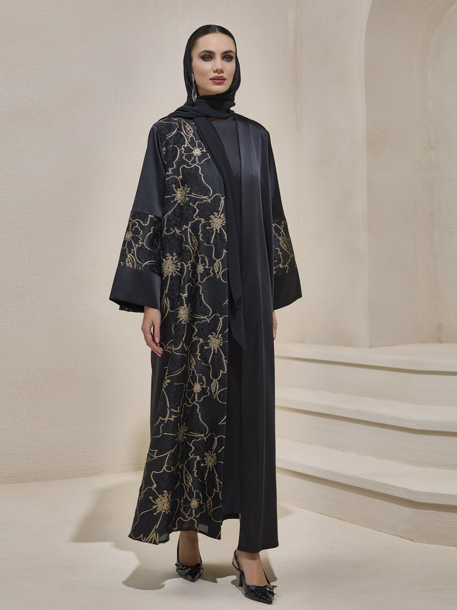 AL SHEIKHA Siyah Vera Abaya Set