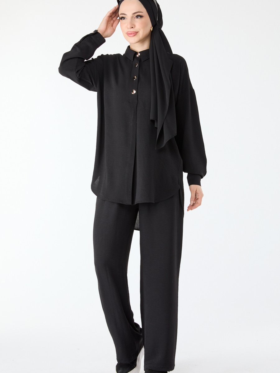 Tofisa Sıyah Tunik Pantolon