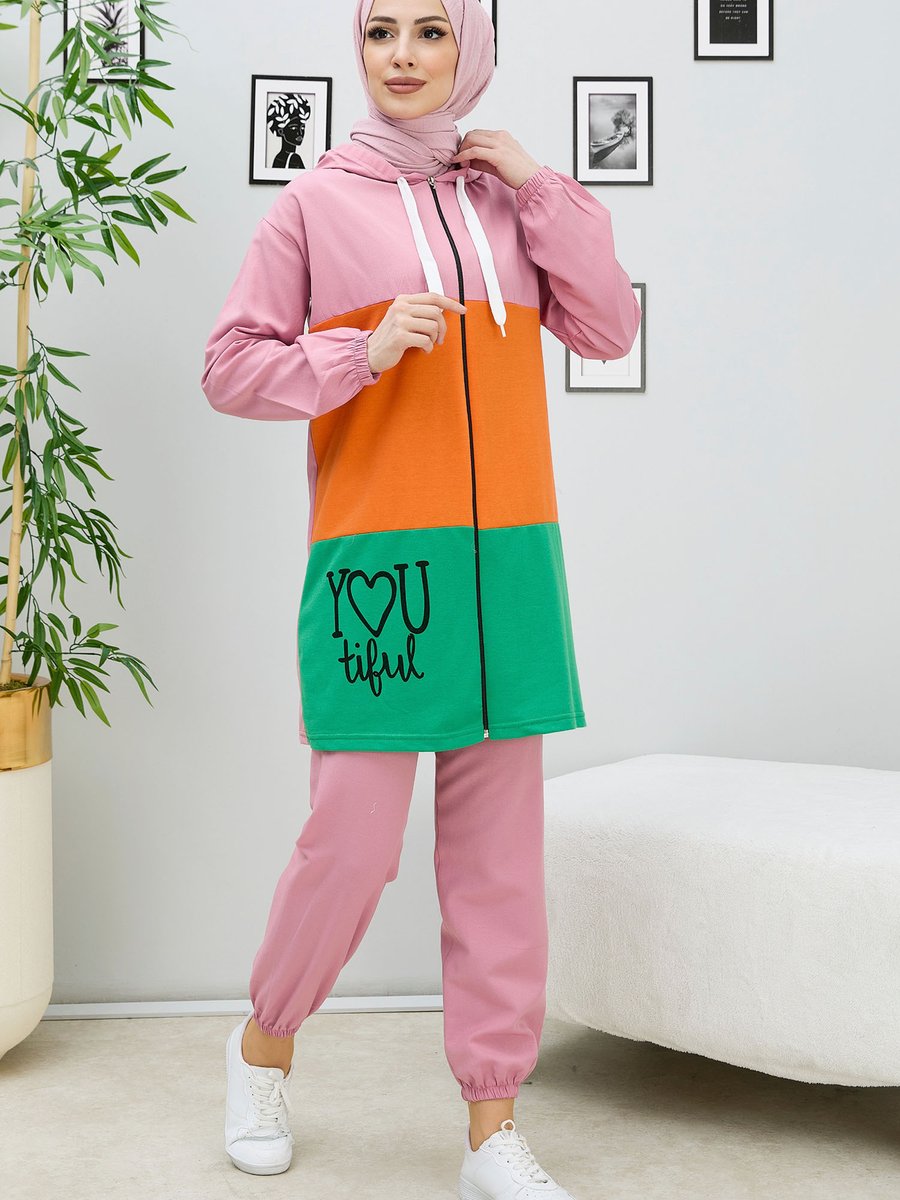 Tofisa Gül Tunik + Pantolon