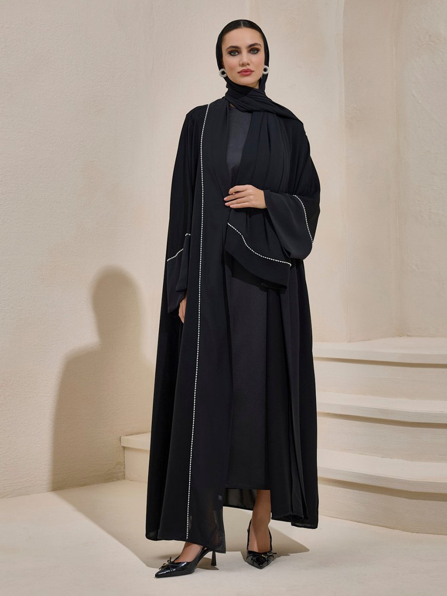 AL SHEIKHA Siyah Pearl Sahra Abaya Set