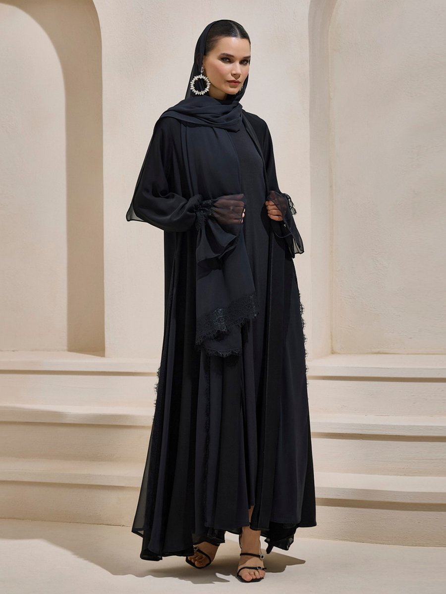 AL SHEIKHA Siyah Sara Abaya Set