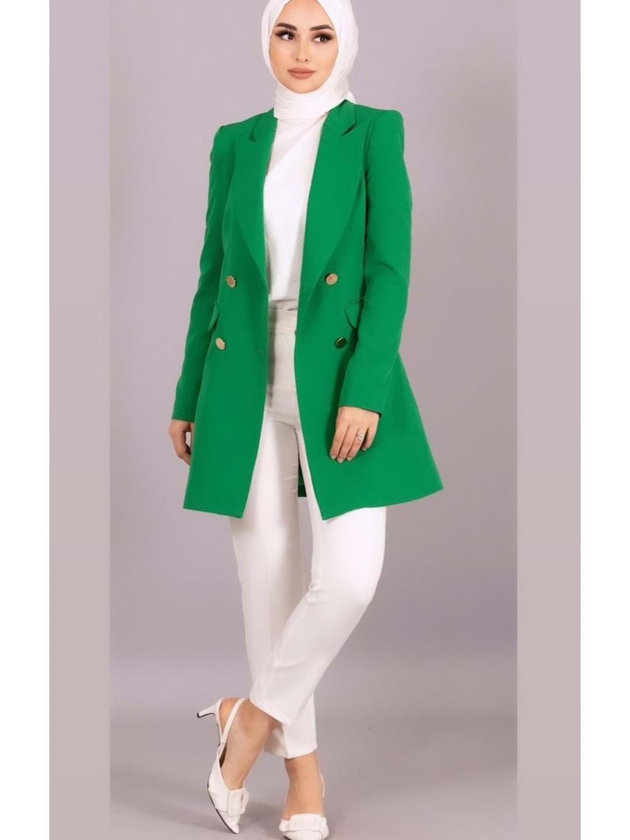 Stilife Ceket Düğmeli Yeşil S