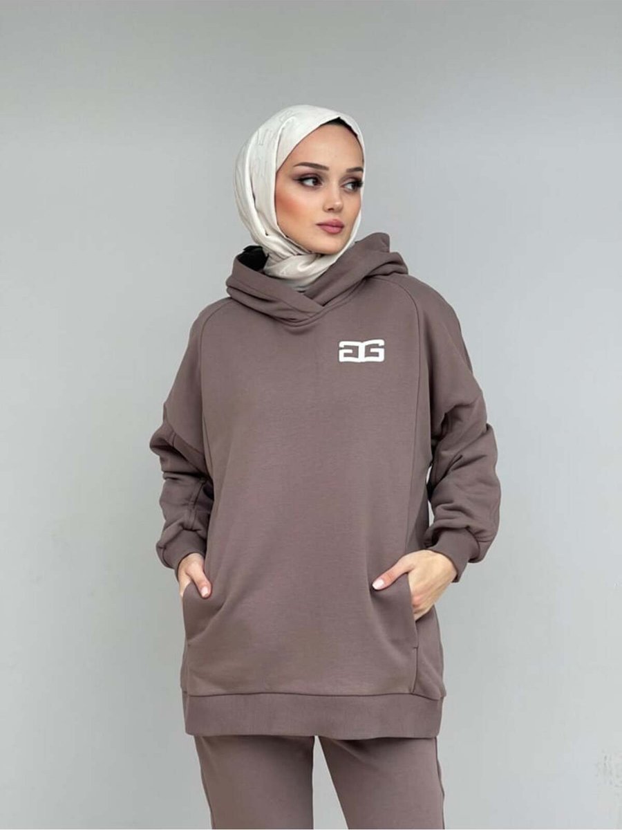 Garzia İtalia Kapüşonlu Kesik Detaylı Sweatshirt