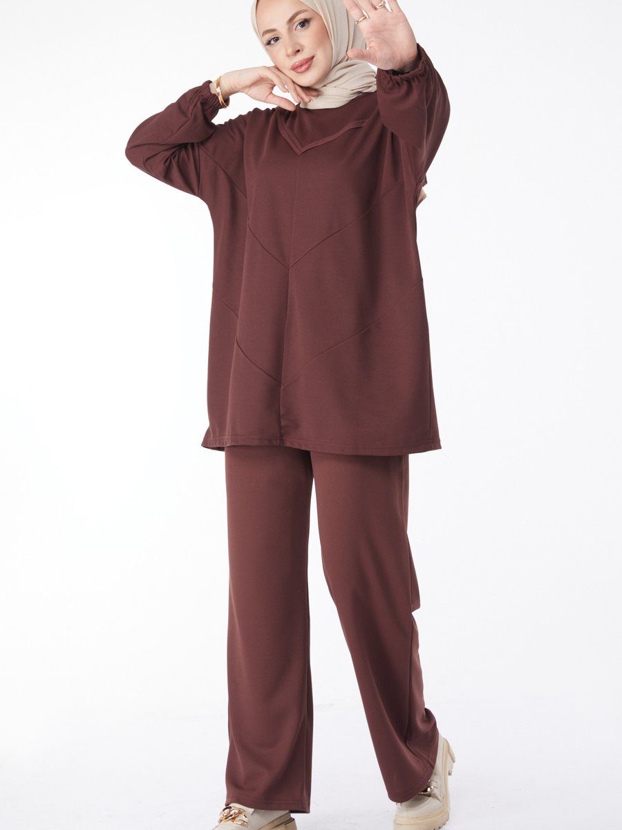 Tofisa Kahve Tunik Pantolon