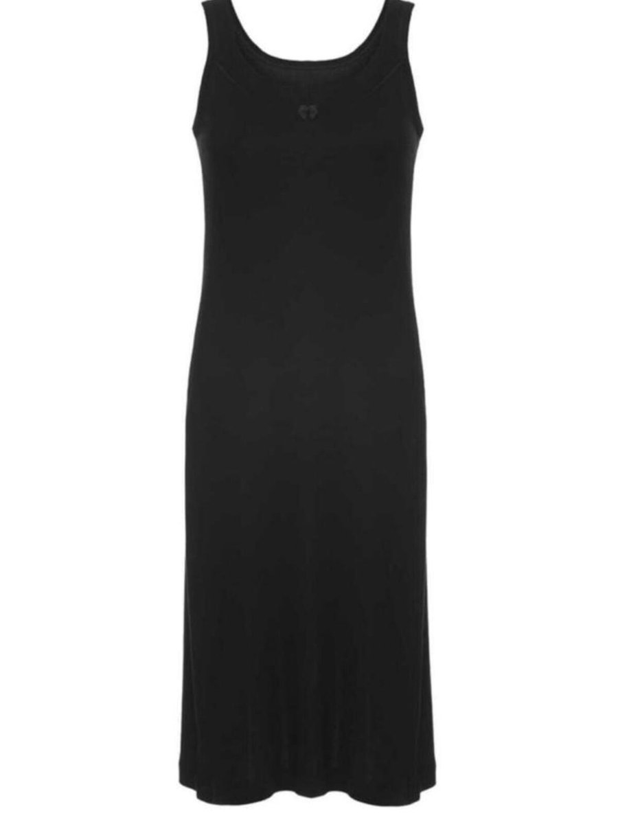 Ritnice Prive Premium Pamuk Comfort Siyah Uzun Iç Elbise Astar