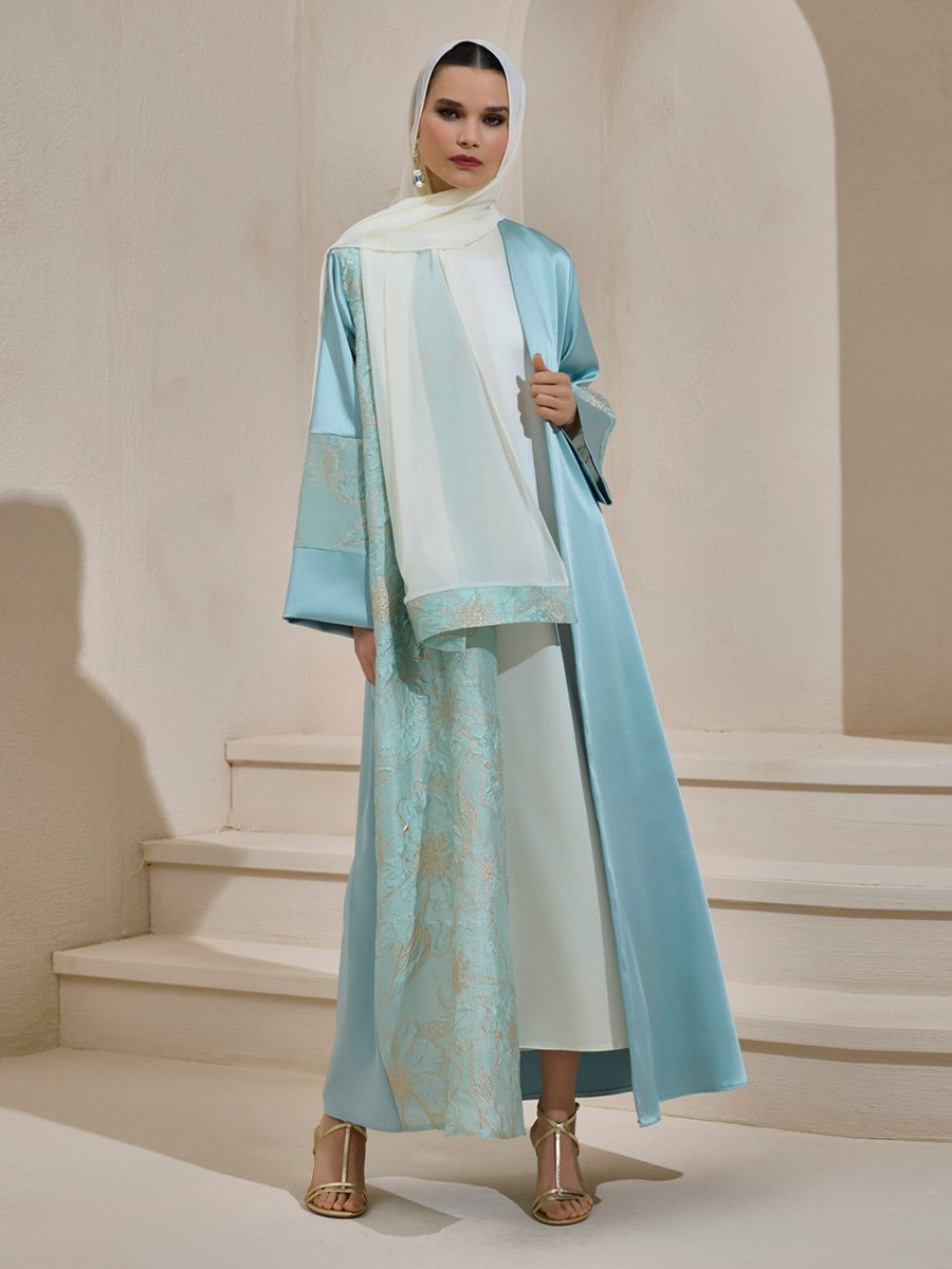 AL SHEIKHA Mint Yeşili Vera Abaya Set