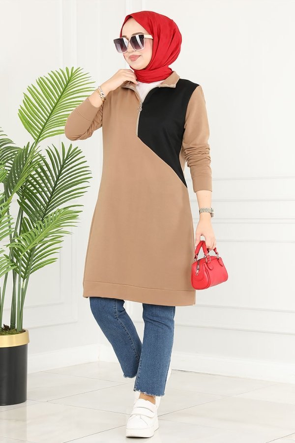 Moda Selvim Vizyon Garnili Spor Tunik Moda Selvim Vizyon Garnili Spor Tunik