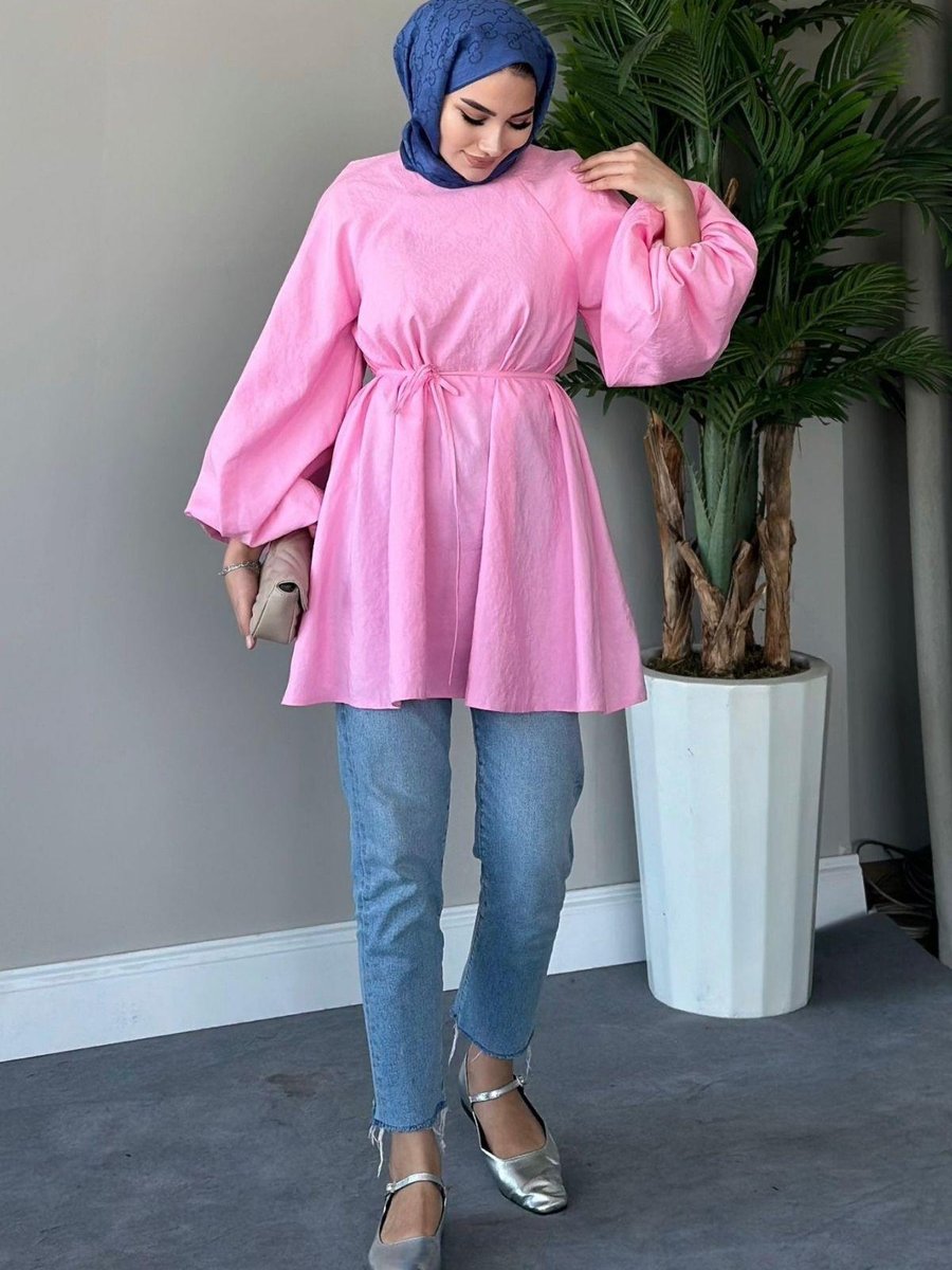 Haza Moda Narina Gömlek Pembe
