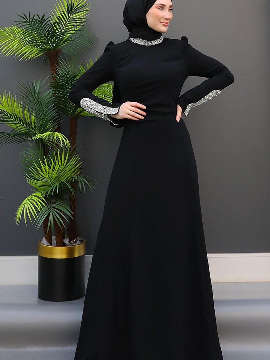 Giz Agiyim Fahriye Abiye Elbise Siyah