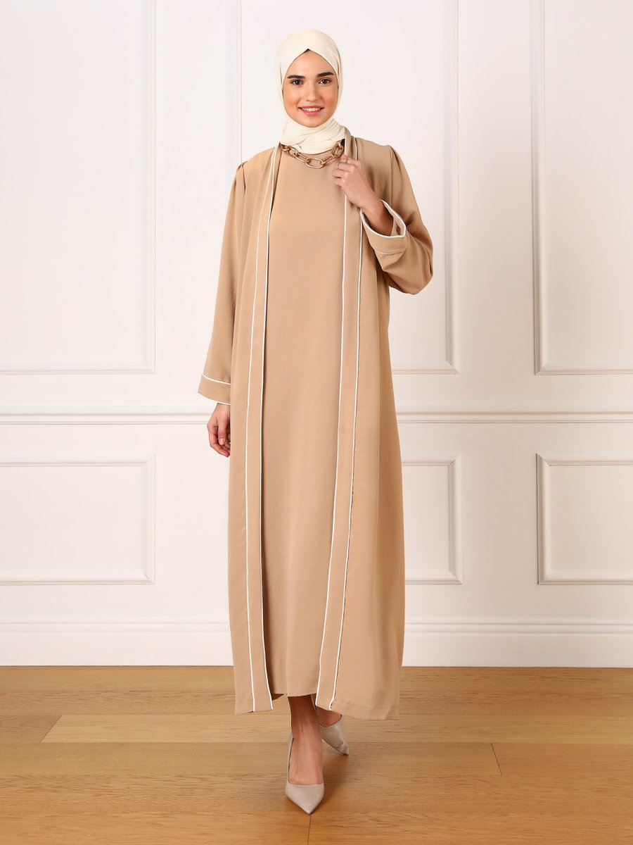 Refka Bej Biye Detaylı Ferace & Elbise İkili Takım