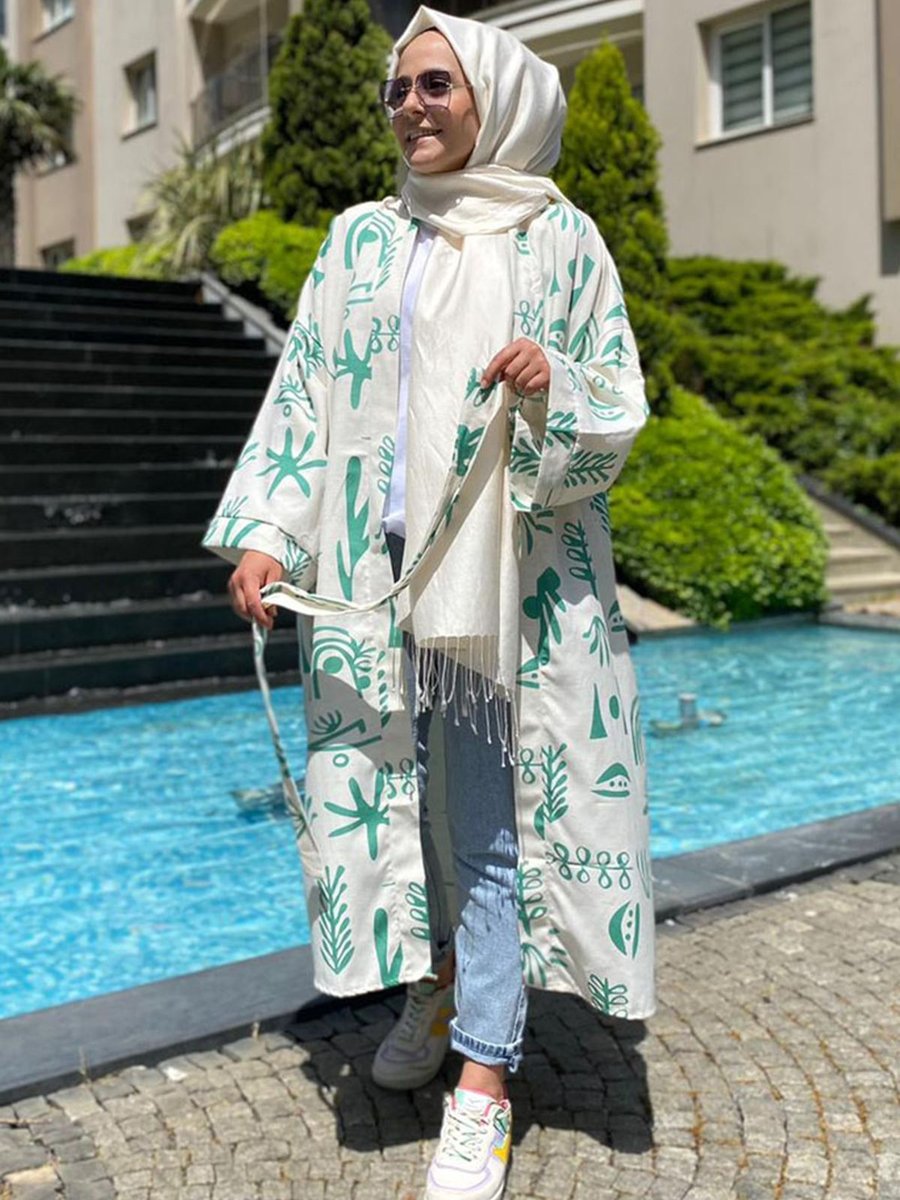 Moda Rosa Benetton Baskılı Kimono