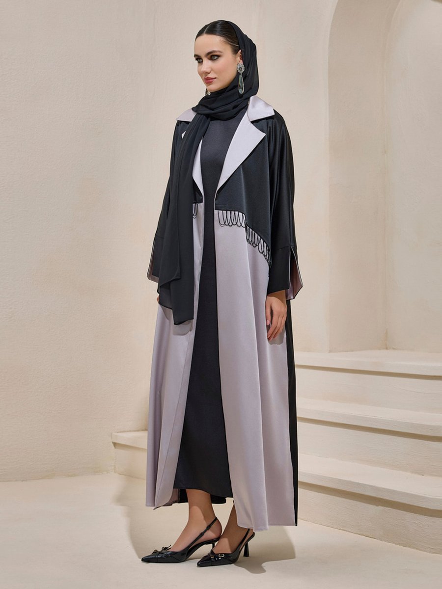 AL SHEIKHA Elegant Abaya Siyah Vizon