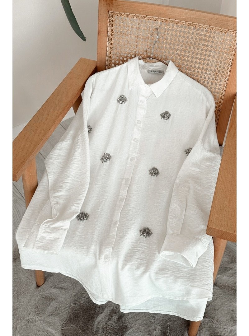 Poliyance Ruti Beyaz Bluz