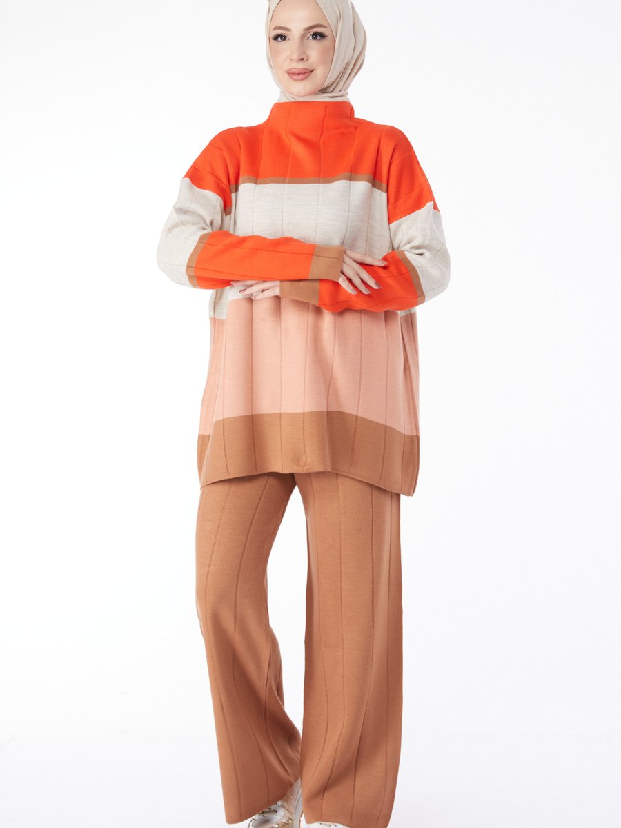 Tofisa Oranj Tunik Pantolon