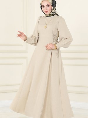 Moda Selvim Taş Yandan Bağcıklı Elbise