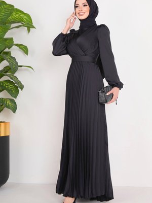Tofisa Sıyah Abiye Elbise
