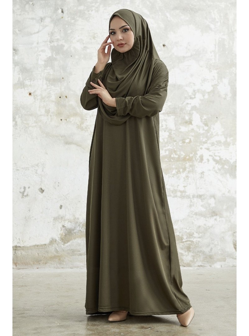 InStyle Haki Tek Parça Namaz Elbisesi