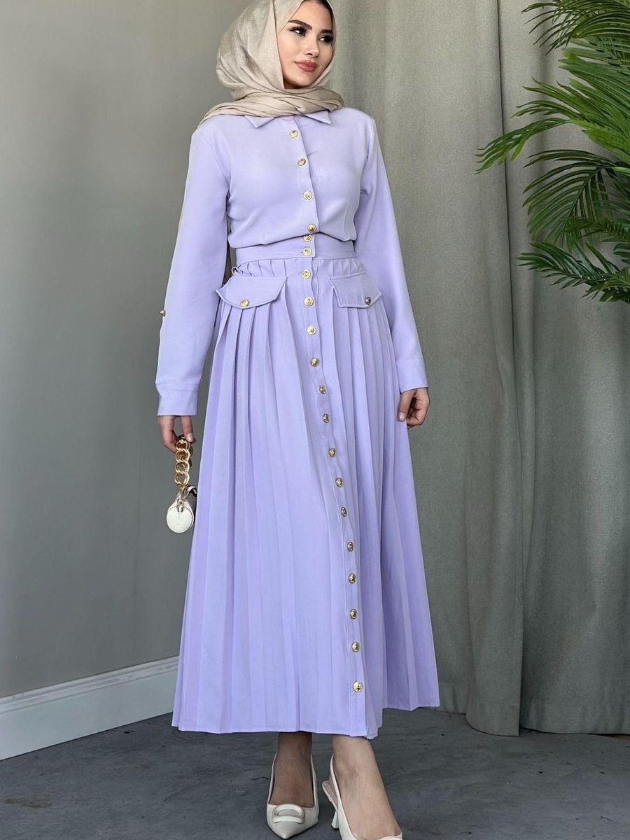 Haza Moda Paris Elbise Lila