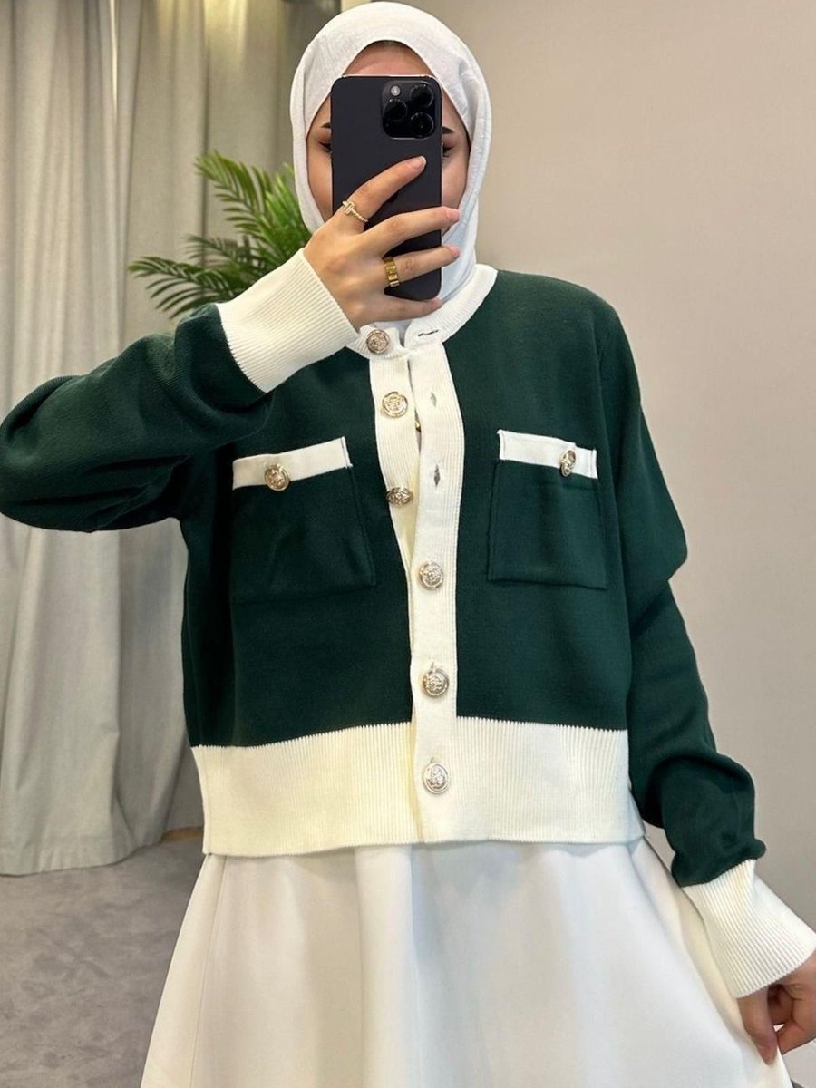 Haza Moda Bomber Hırka Zümrüt