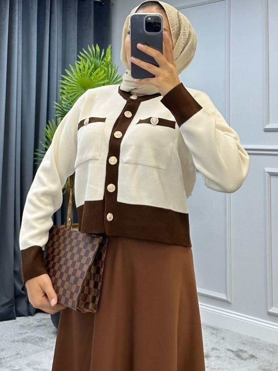 Haza Moda Bomber Hırka Kahve