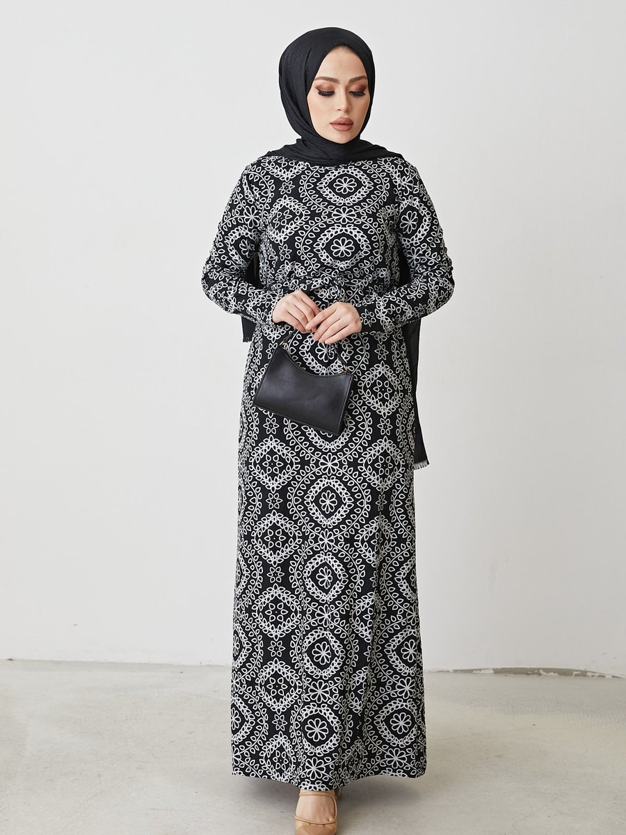 Modaefa Desenli Elbise