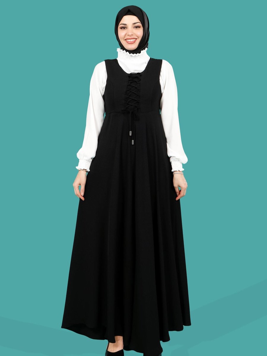 Beyza Siyah İkili Takım Gömlek Elbise