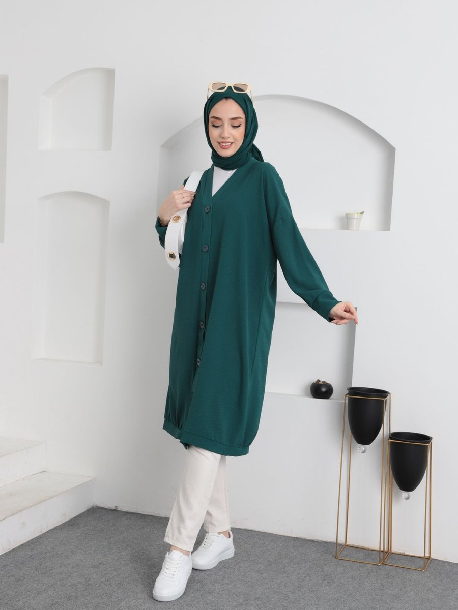 Hacer Ayaydın Düğmeli Yazlık Standart Kap/tunik