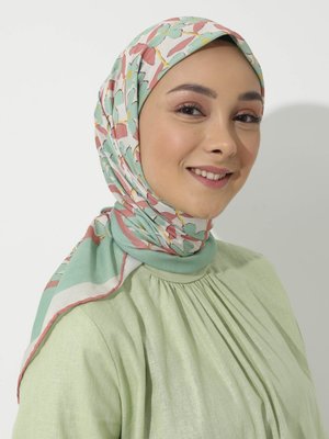 Tuva Vintage Özel Tasarım Pamuksu Eşarp Cok Renkli