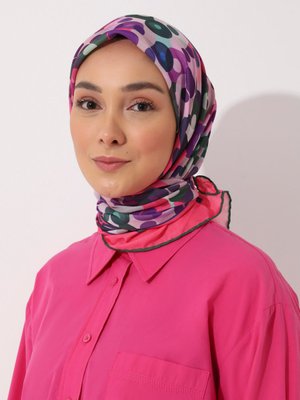 Tuva Çok Renkli Vintage Özel Tasarım Pamuksu Eşarp