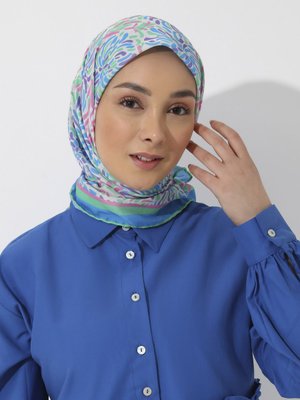 Tuva Vintage Özel Tasarım Pamuksu Eşarp Cok Renkli